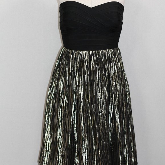 Erin Erin Fetherston Silk Black Gold Dresses - Picture 10 of 12